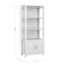 Martha Stewart Hutton Four Tier Shaker Style Bookcase with Storage Cabinet in Gray with Brushed Nickel Hardware ZG-053-GY-MS - alternate 3